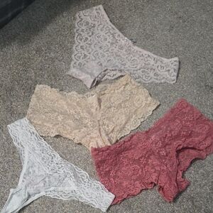 Sofra Lace Panty Collection - Red, Cream, Gray